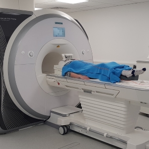 Participant in MRI scanner
